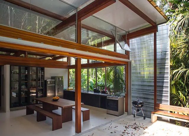 churrasqueira e cozinha